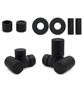 Set de robinete INTEGRA cu kit de mascare d15x1/2, negru mat