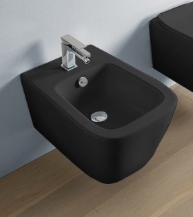 Bideu suspendat Artceram A16, negru mat