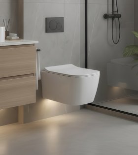 Vas WC suspendat Artceram A16 cu capac Soft Close, alb mat