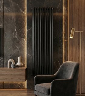 Радиатор водяной Antrax AV 25s, 1800x476 мм, черный  матовый