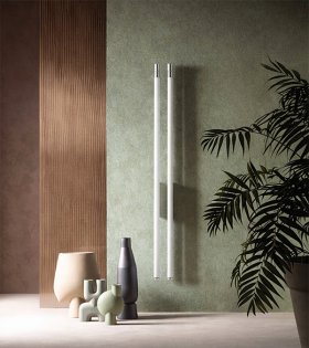 Uscător pe apa Antrax CARLO E, 1515x35 mm, alb mat