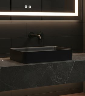 Lavoar pe blat Laufen PRO S 55x38 cm, negru mat