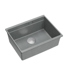 Chiuvetă pentru bucătărie LOGAN 100 560x450mm, gri metalic/inox