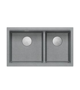Chiuvetă de bucătărie LOGAN 120, 760×450 mm, gri metalic/otel