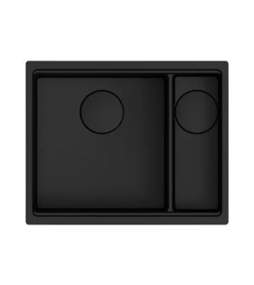Chiuvetă pentru bucătărie din granit AMBAR 55, 555x450 mm, negru mat