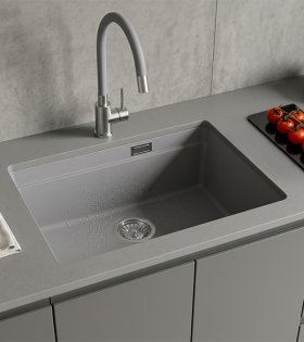 Кухонная мойка LATIX 551100, 500x390x210 мм, серая