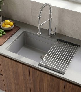 Кухонная мойка под столешницу LATIX, 700x390x210 mm, цвет cерый
