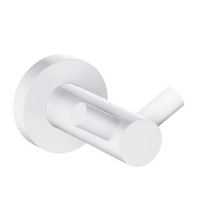 Крючок для ванной двойной Omnires Modern Project, белый мат