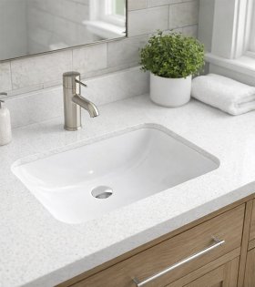 Lavoar sub blat NETTUNO 56x38cm, alb lucios