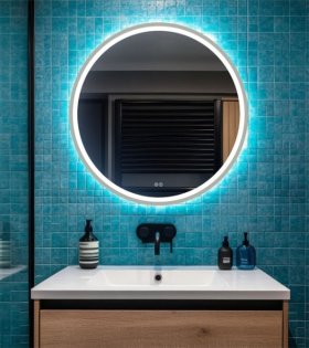 Зеркало Orion Silver Ø80cм с LED подсветкой и подогревом