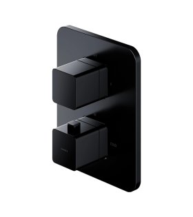 Смеситель скрытого монтажа Parma, термостат, черный матовый