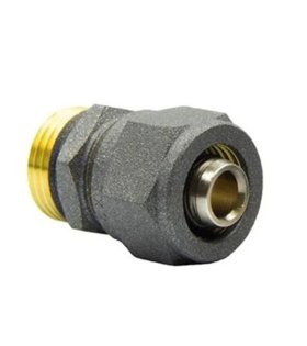 Fiting pentru țeava metalo-plast 1/2xPEX16, grafit texturat, 1buc