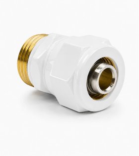 Fiting pentru țeava metalo-plast 1/2xPEX16, alb lucios, 1buc
