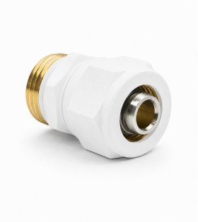 Fiting pentru țeava metalo-plast 1/2xPEX16, alb mat, 1buc
