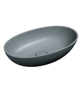 Lavoar pe blat din compozit SHELL M+ 60x35cm, gri mat