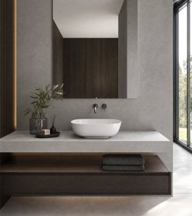 Раковина накладная Omnires SILK, 40x35 см, белый