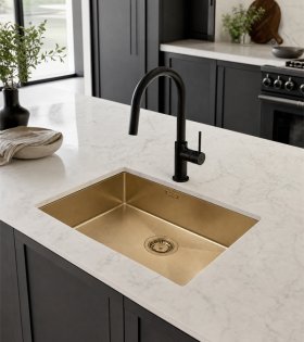 Chiuvetă pentru bucătărie STEELON 500x400x210mm, Champagne PVD