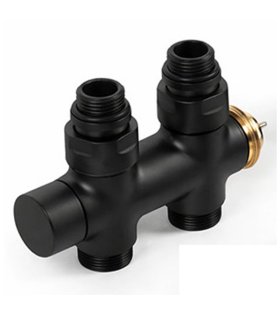 Robinet termostatic colțar Cylinder, negru mat