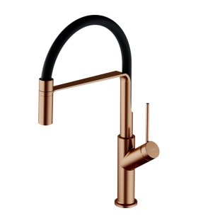 Смеситель для кухни VITA, брашированная медь/черный матовый