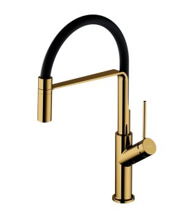 Baterie pentru bucătărie OMNIRES VITA, aur/negru mat