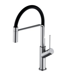 Baterie pentru bucătărie OMNIRES VITA, nichel/negru mat