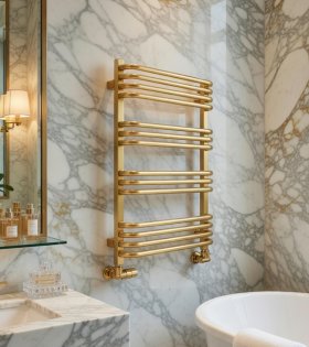 Uscator pentru prosoape Terma ALEX, 760x400, Brass