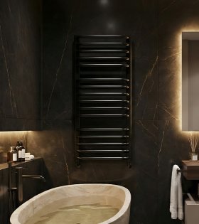Uscator pentru prosoape Terma ALINA, 910х440mm, negru mat