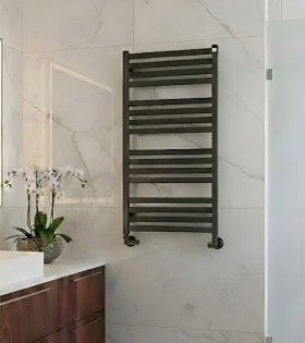 Uscator pentru prosoape Terma M01 960х500mm, negru mat