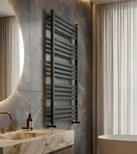 Uscator pentru prosoape Terma M01 1210х500mm, negru mat