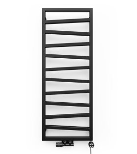 Uscator pentru prosoape Terma Zigzag, 1070x500, Heban