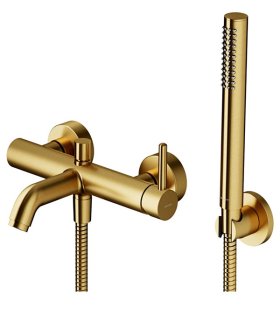 Baterie pentru cadă cu set de dus Omnires Y, aur periat