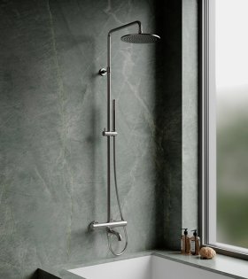 Душевая система для ванны с термостатом Omnires Y, никель