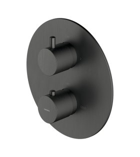 Смеситель скрытого монтажа Omnires Y, термостат, графит