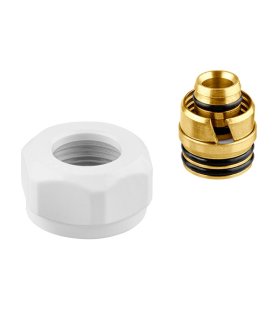 Fiting TWINS pentru țeava metalo-plast 3/4xPEX16, alb mat, 1buc