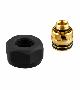 Fiting TWINS pentru țeava metalo-plast 3/4xPEX16, negru mat, 1buc