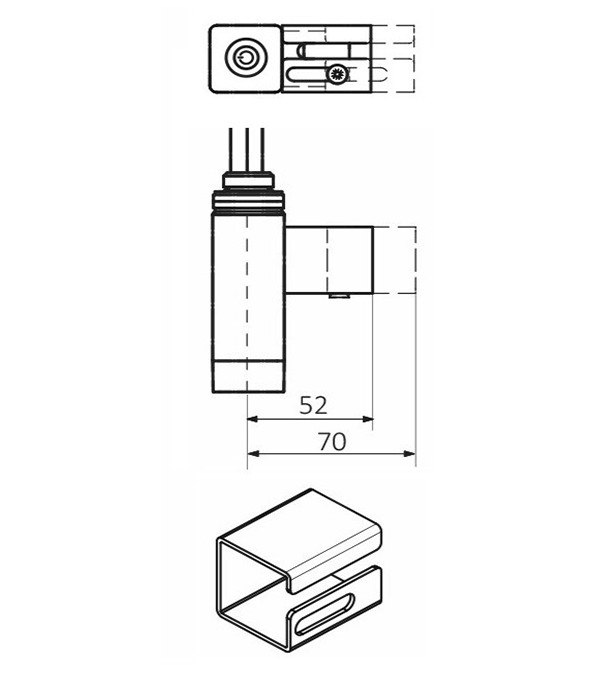 ONE-K Încălzitor electric 600W, 30x30mm, mont. asc., alb mat