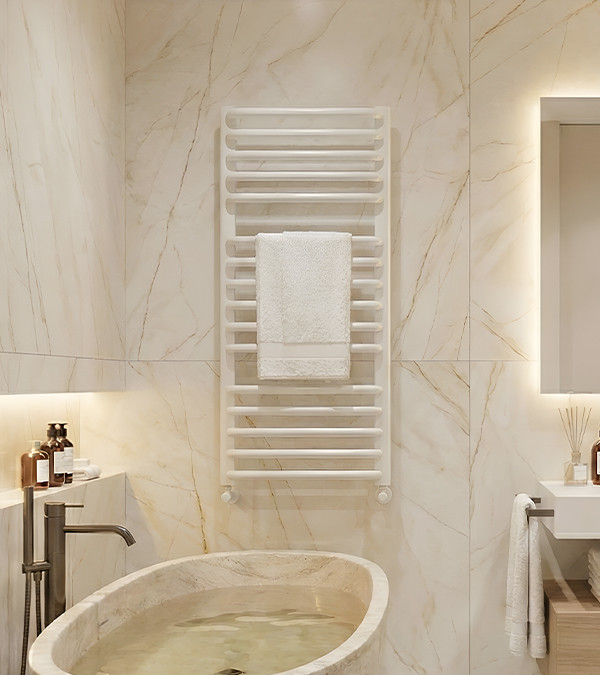 Uscator pentru prosoape Terma ALINA, 910х440mm, alb