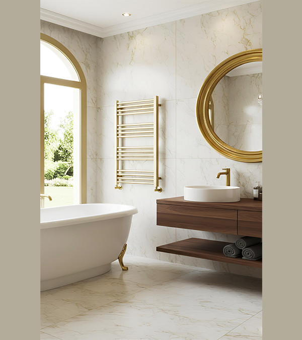 Uscator pentru prosoape Terma Fiona, 900x500, Brass