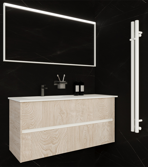 Radiator Terma ROLO HANGER, 1200x95 mm, alb