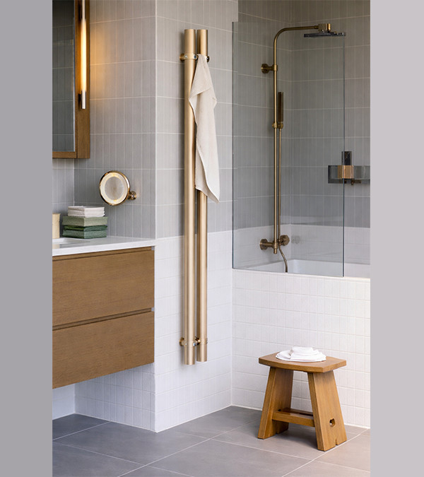 Radiator Terma ROLO HANGER, 1800x95 mm, Champagne