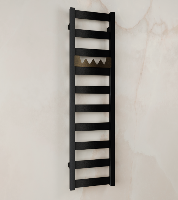 Uscator pentru prosoape Terma VIVO, 1150x300, negru mat