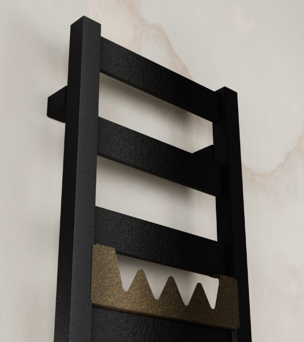 Uscator pentru prosoape Terma VIVO, 1150x300, negru mat