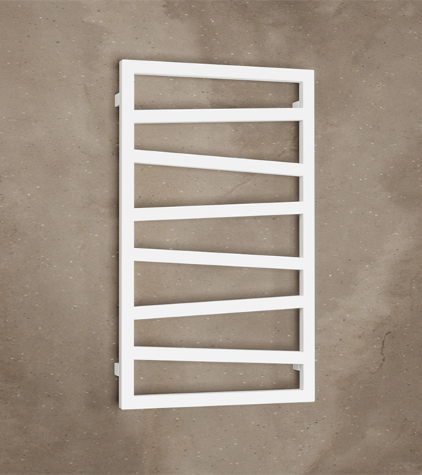 Uscator pentru prosoape Zigzag, 835x500, alb mat