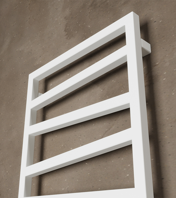 Uscator pentru prosoape Zigzag, 835x500, alb mat