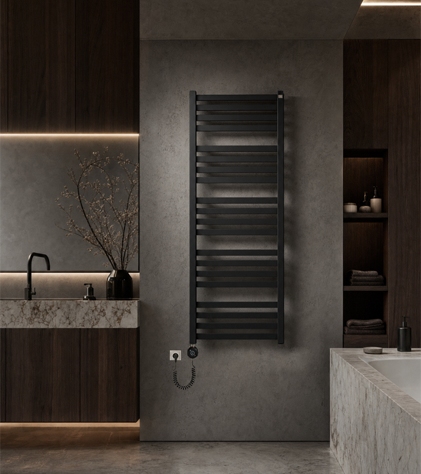 Uscator pentru prosoape electric M01 1210х500mm, Metallic Black