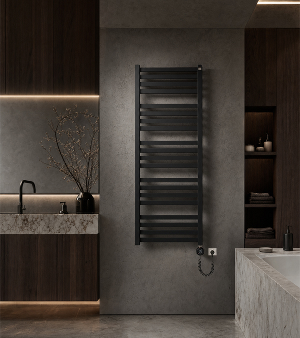 Uscator pentru prosoape electric M01 1210х500mm, Metallic Black