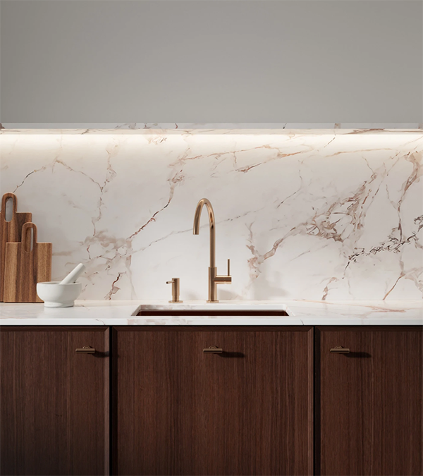 Baterie pentru bucătărie OMNIRES Y, cupru periat